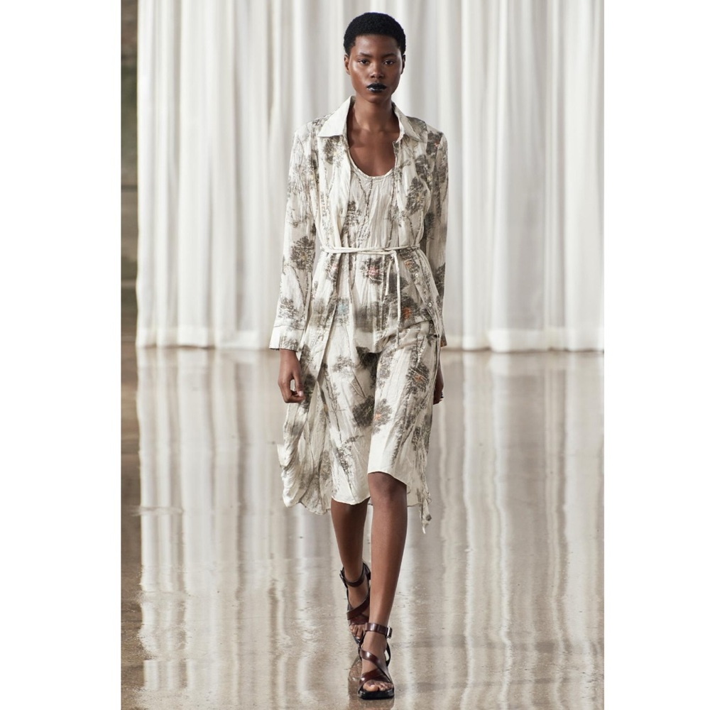 2PC ZARA COLLECTION DRESS & LINER NWT Ramie